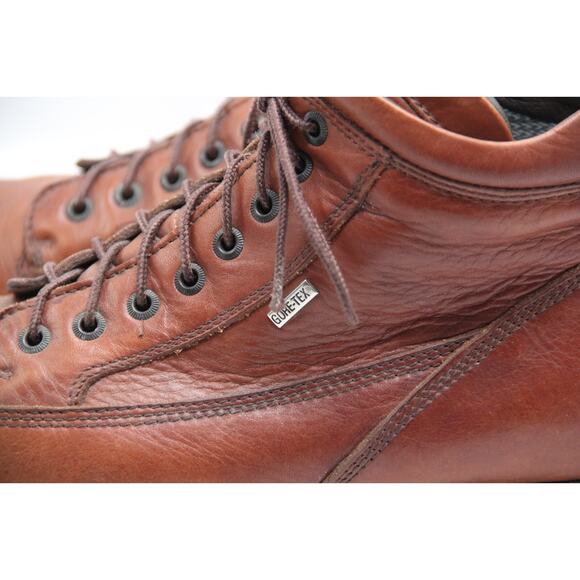 Johnson & Murphy Hiking Boots Mens 10M Brown Leather GTX Waterproof 8 Eyelets - Picture 5 of 11